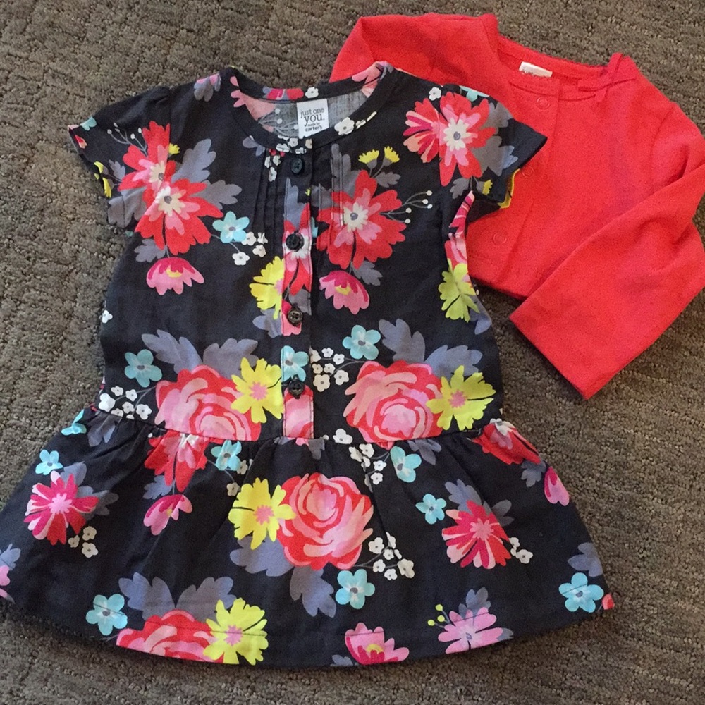 NWT. Floral dress with coordinating sweater